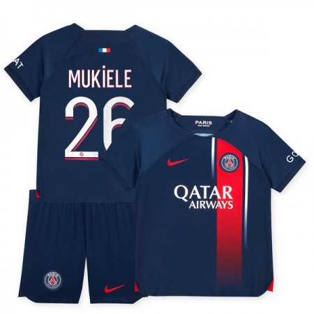 Maglia Paris Saint-Germain 2023-24 Mukiele 26 Bambino Prima Divisa